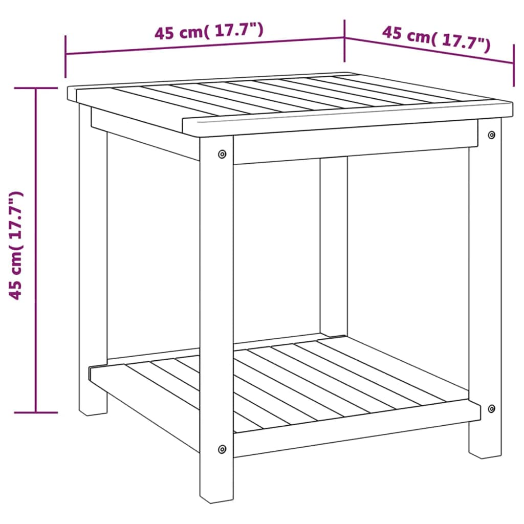 Table basse 60x60x45 cm en bois d'acacia massif