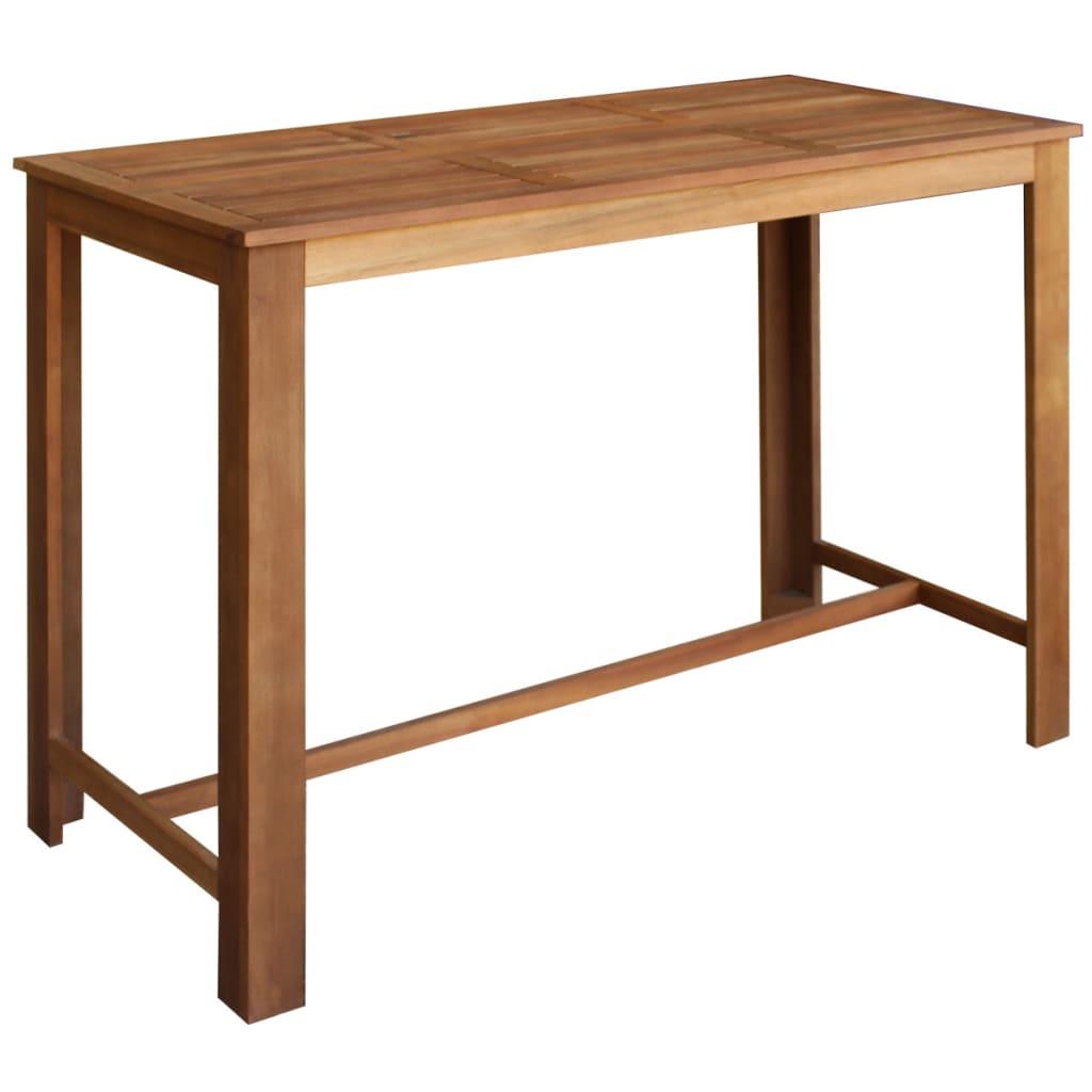 Ensemble table de bar et tabourets 7 pièces en bois d'acacia massif