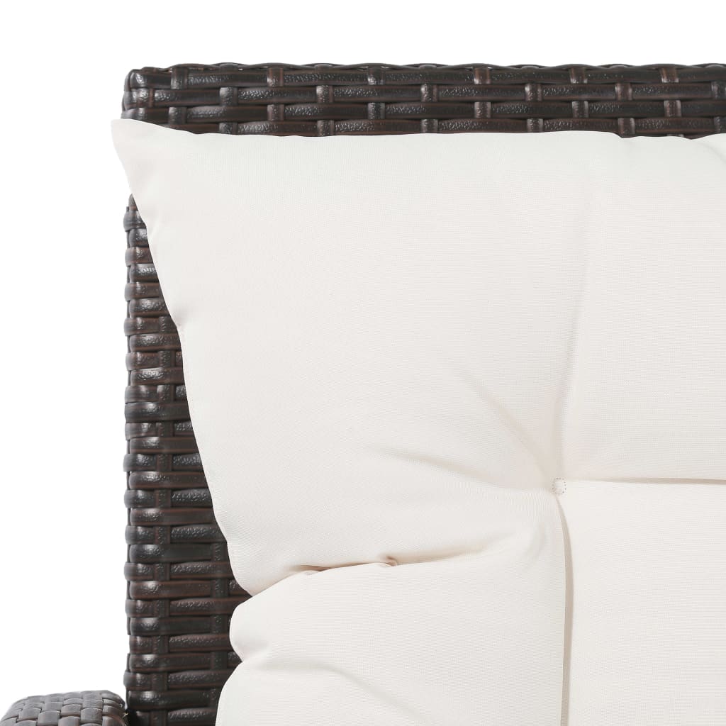 5-delige Loungeset met kussens poly rattan