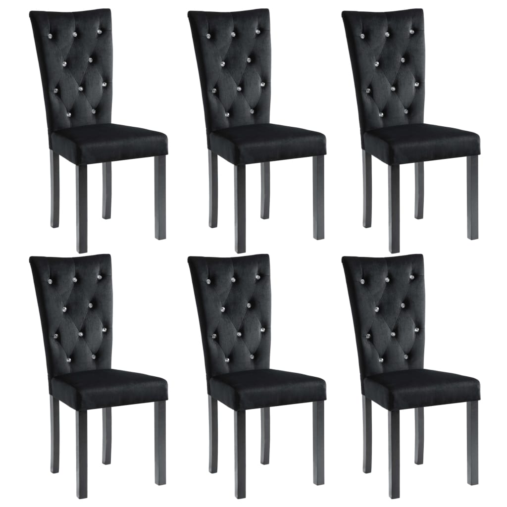 Chaises de salle à manger 4 pcs velours