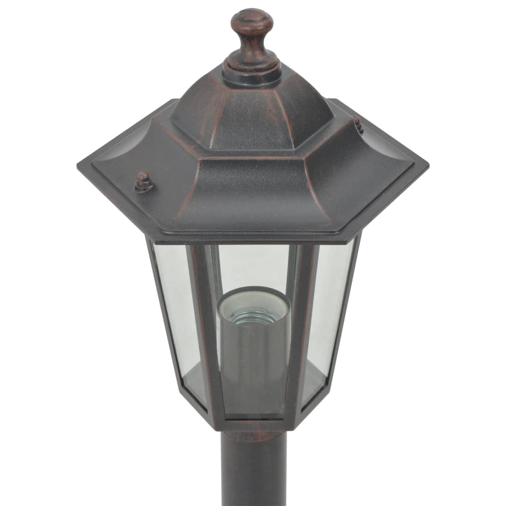 Paalverlichting voor tuin E27 110 cm aluminium 6 st