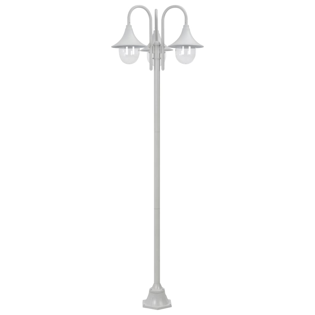 Paalverlichting tuin E27 220 cm aluminium 3-delig