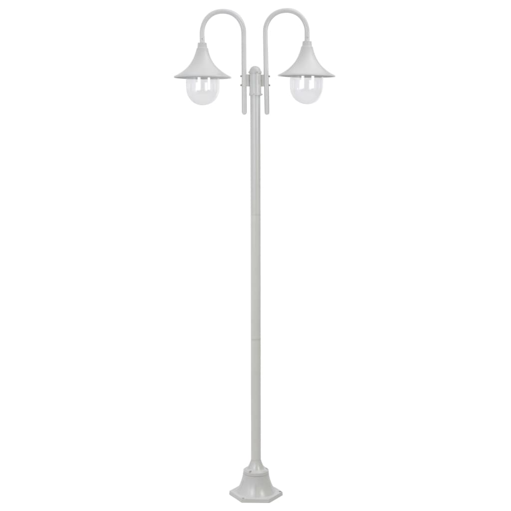 Paalverlichting tuin E27 220 cm aluminium 2-delig