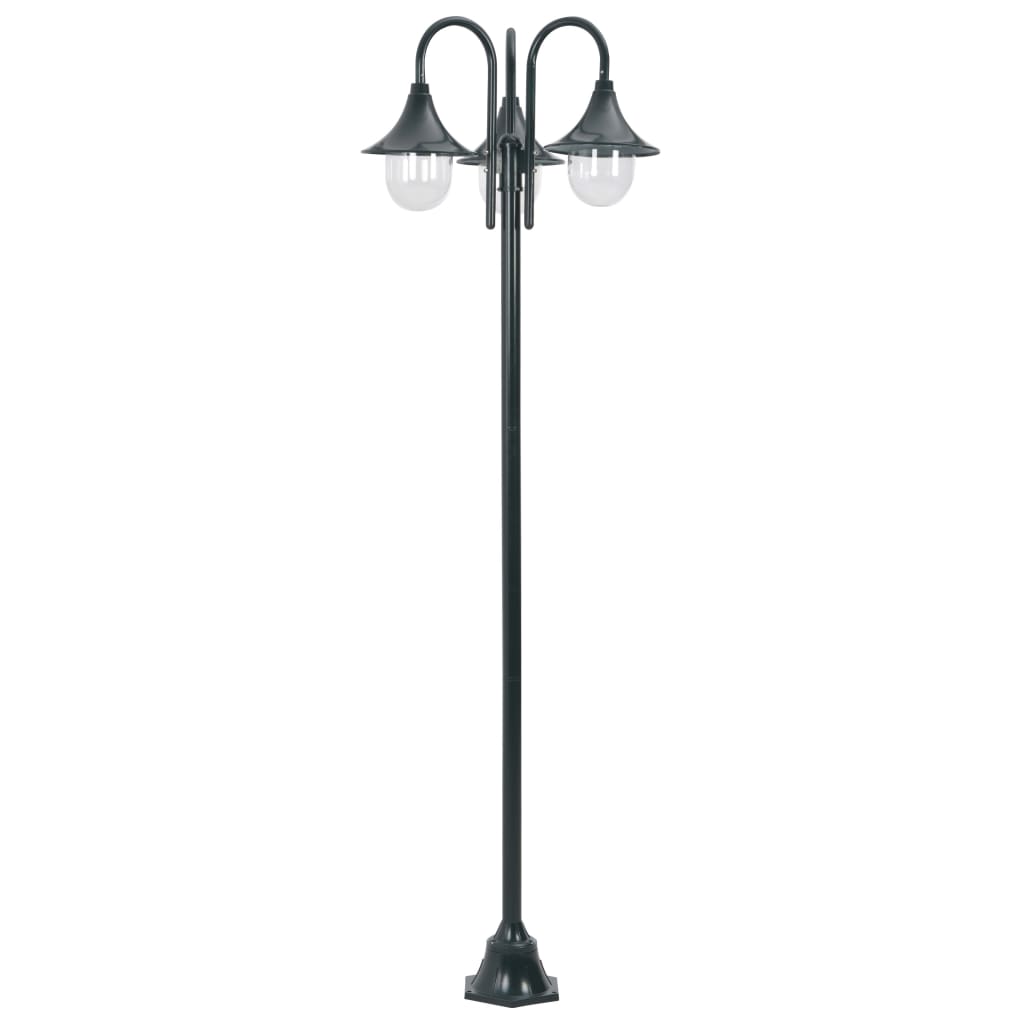 Paalverlichting tuin E27 220 cm aluminium 3-delig