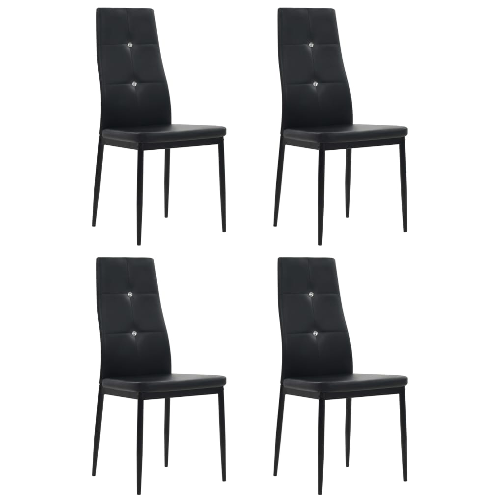 Chaises de salle à manger 4 pcs en cuir artificiel