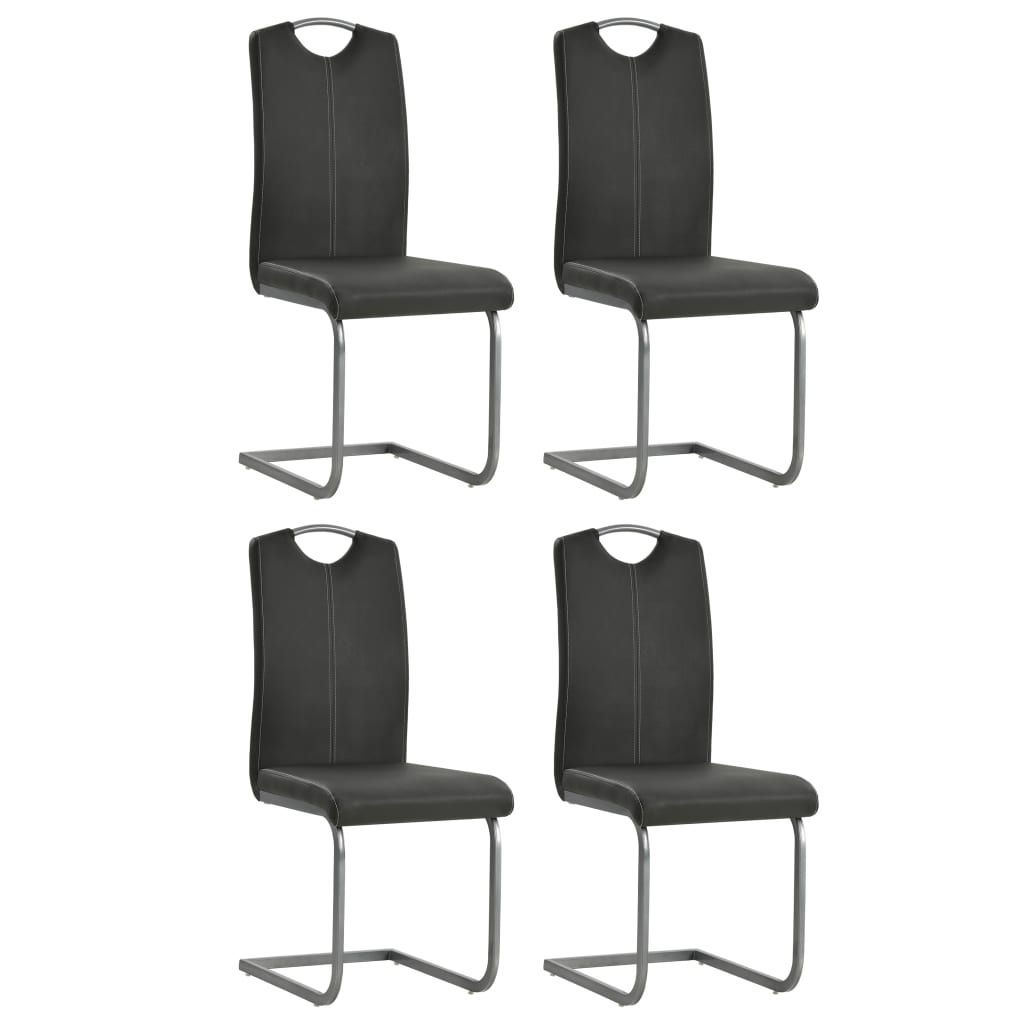 Chaises de salle à manger 4 pcs en cuir artificiel