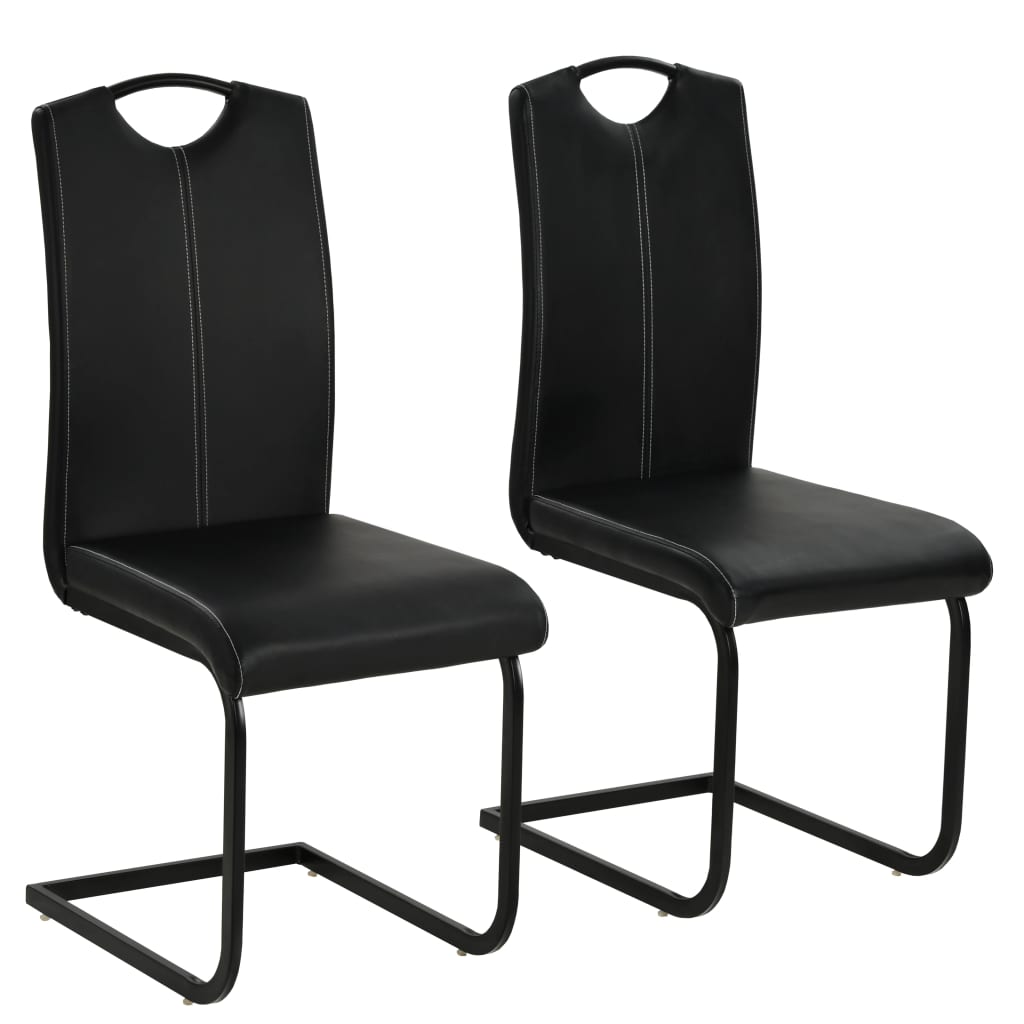 Chaises de salle à manger 4 pcs en cuir artificiel