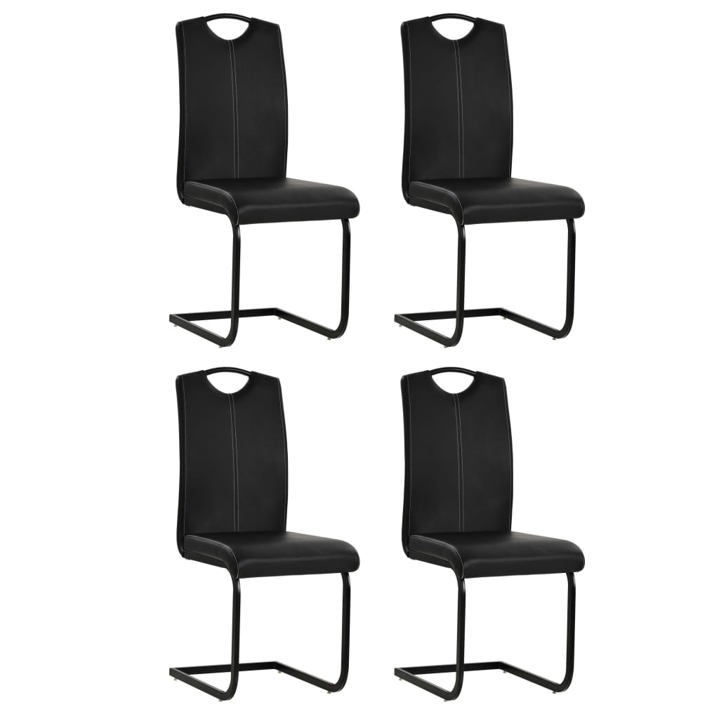 Chaises de salle à manger 4 pcs en cuir artificiel