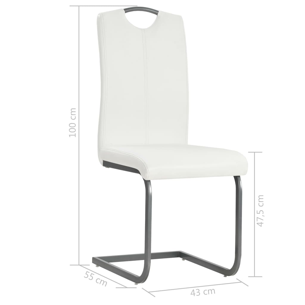 Chaises de salle à manger 4 pcs en cuir artificiel