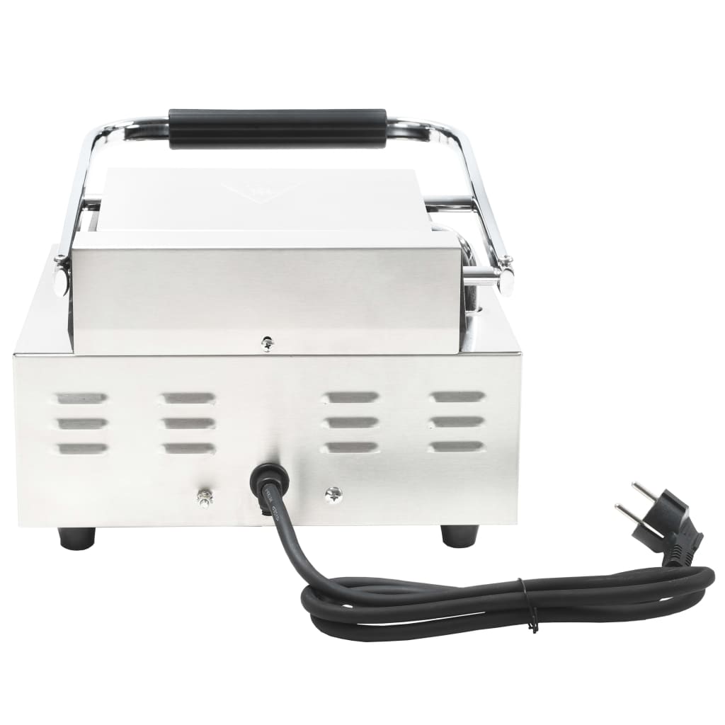 Panini grill gegroefd 1800 W 31x30,5x20 cm roestvrij staal