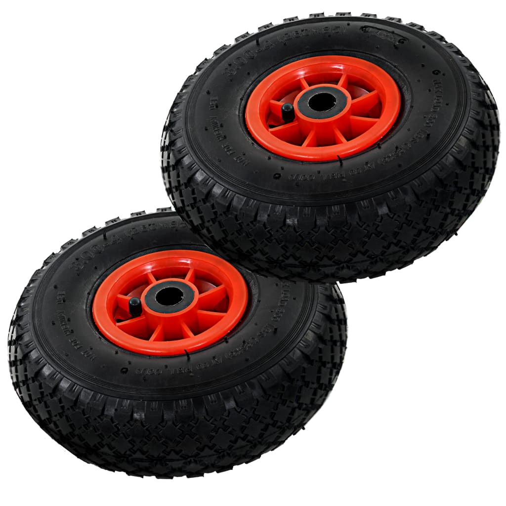 Steekwagenwielen 4 st 3,00-4 (245x82) rubber