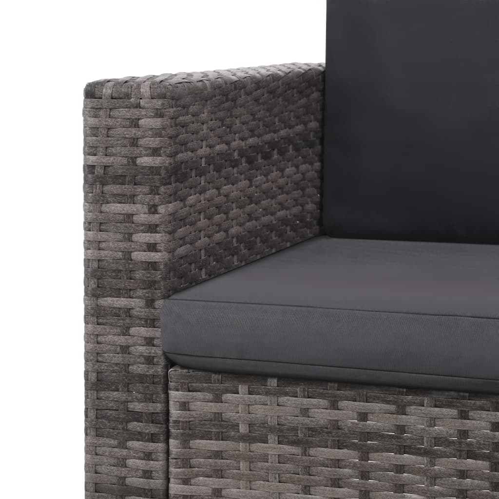 2-delige Loungeset met kussens poly rattan