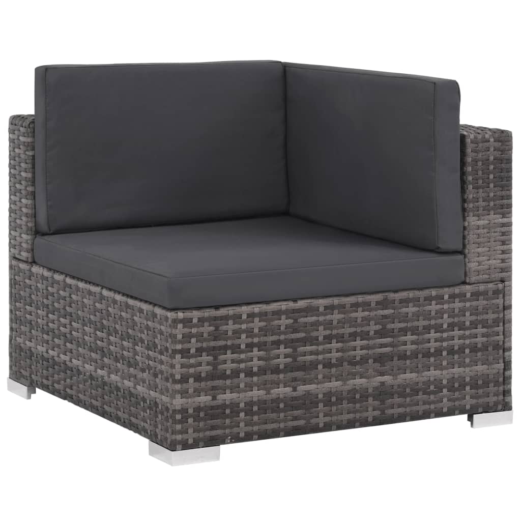 12-delige Loungeset met kussens poly rattan