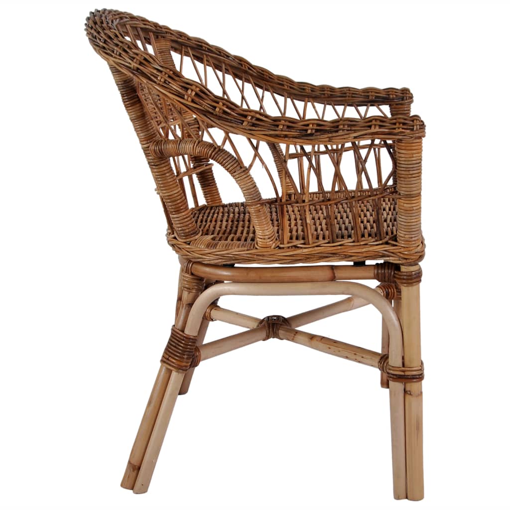 Chaise de jardin en rotin naturel marron