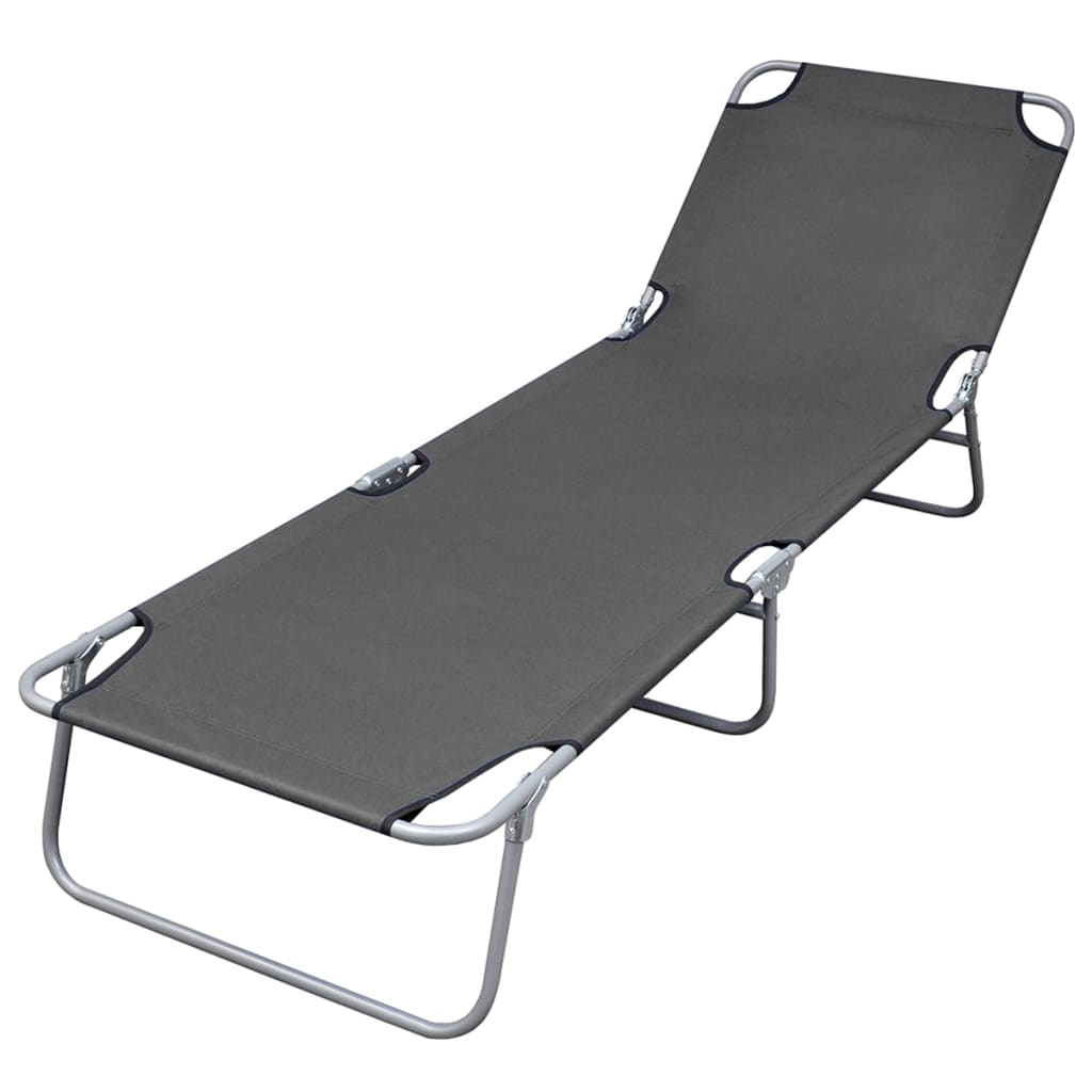 Chaise longue pliable avec dossier réglable