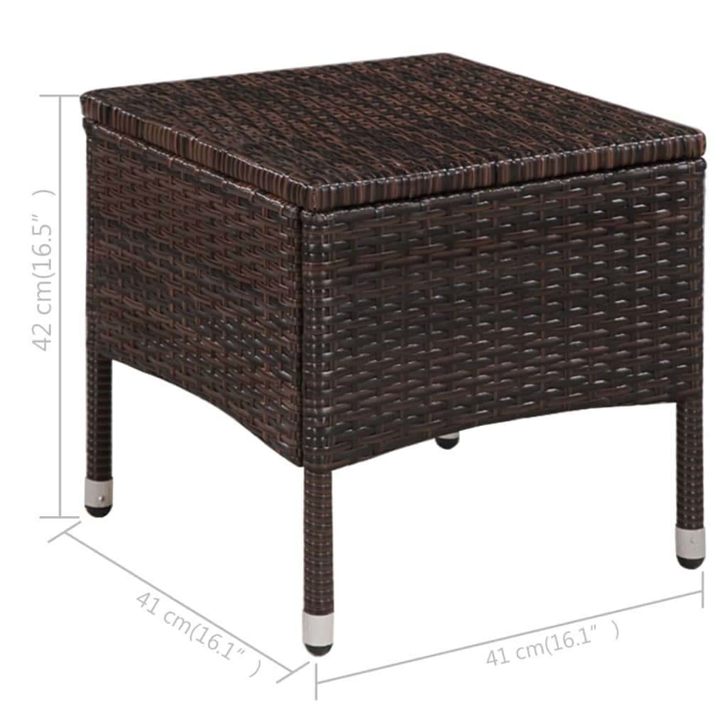 3-delige Bistroset poly rattan