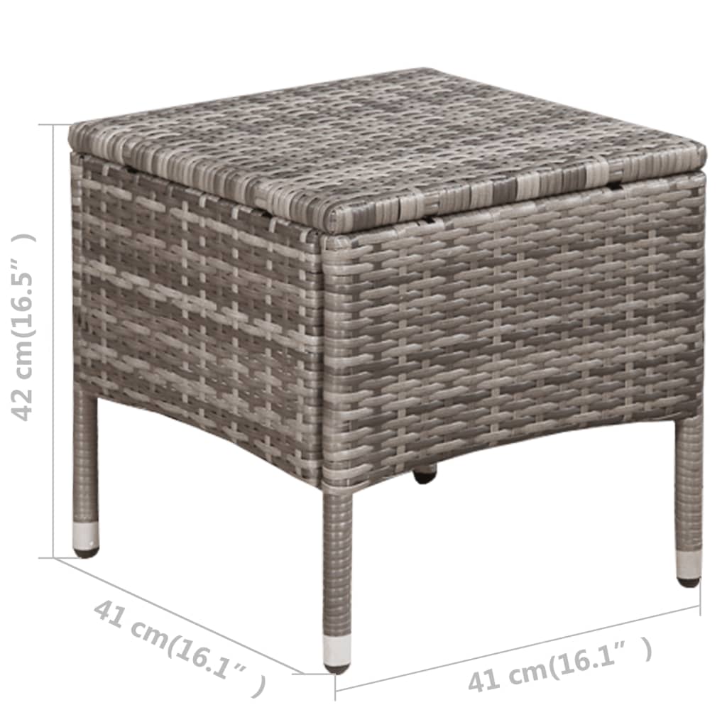 3-delige Bistroset poly rattan