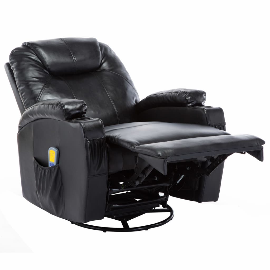 Fauteuil de massage à bascule simili cuir couleur crème