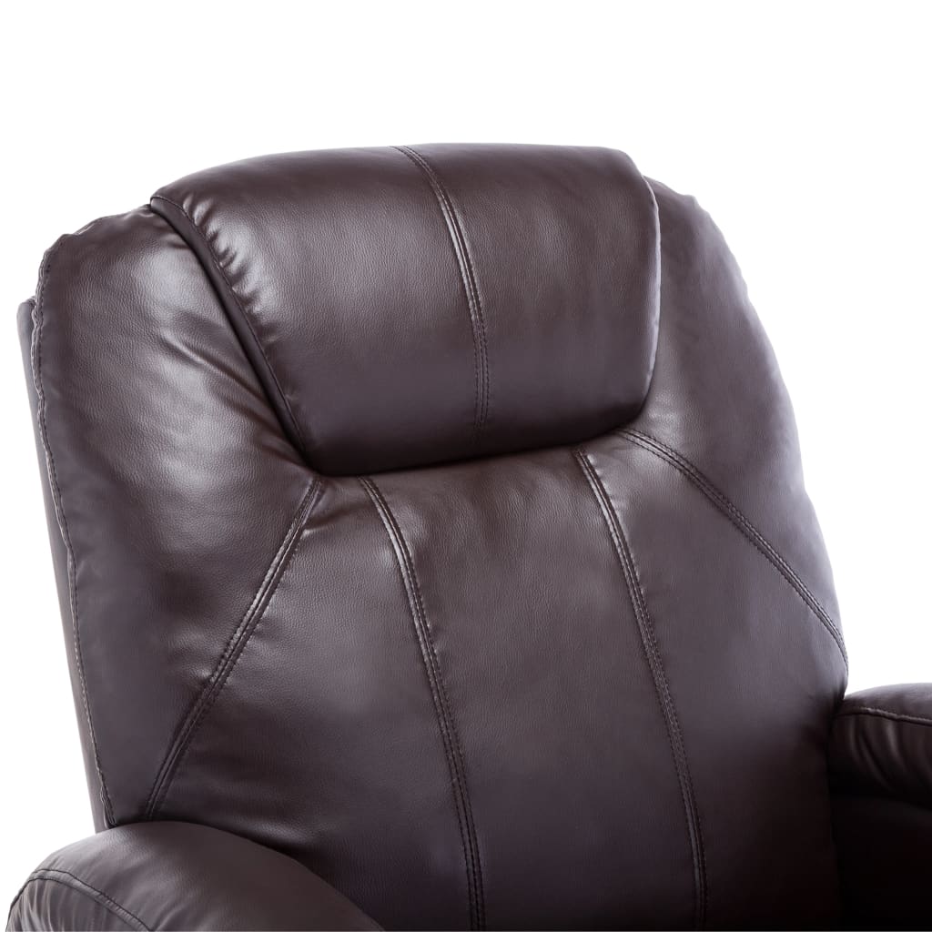 Fauteuil de massage à bascule simili cuir couleur crème