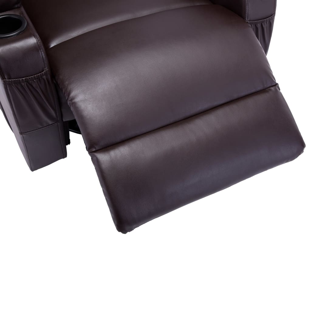 Fauteuil de massage à bascule simili cuir couleur crème