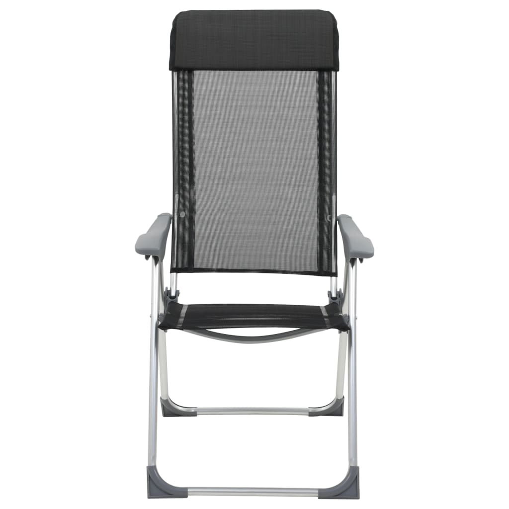 Chaises de camping pliantes en aluminium 2 pcs