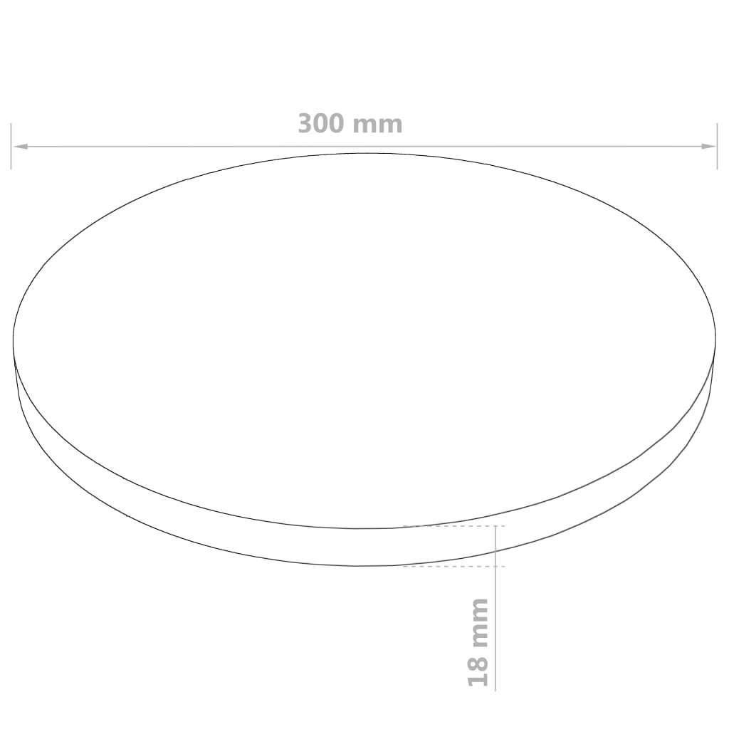 Tafelblad rond MDF 500x18 mm