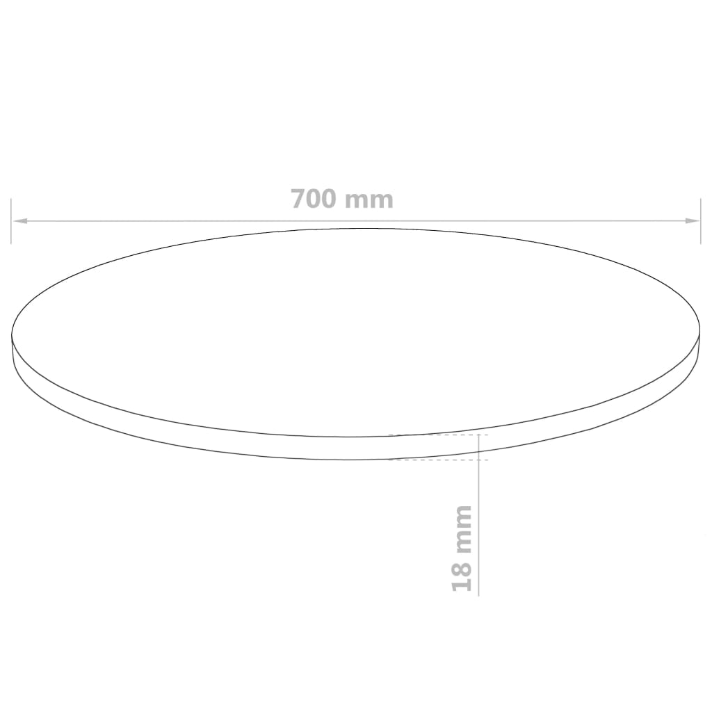 Plateau de table rond MDF 500x18 mm