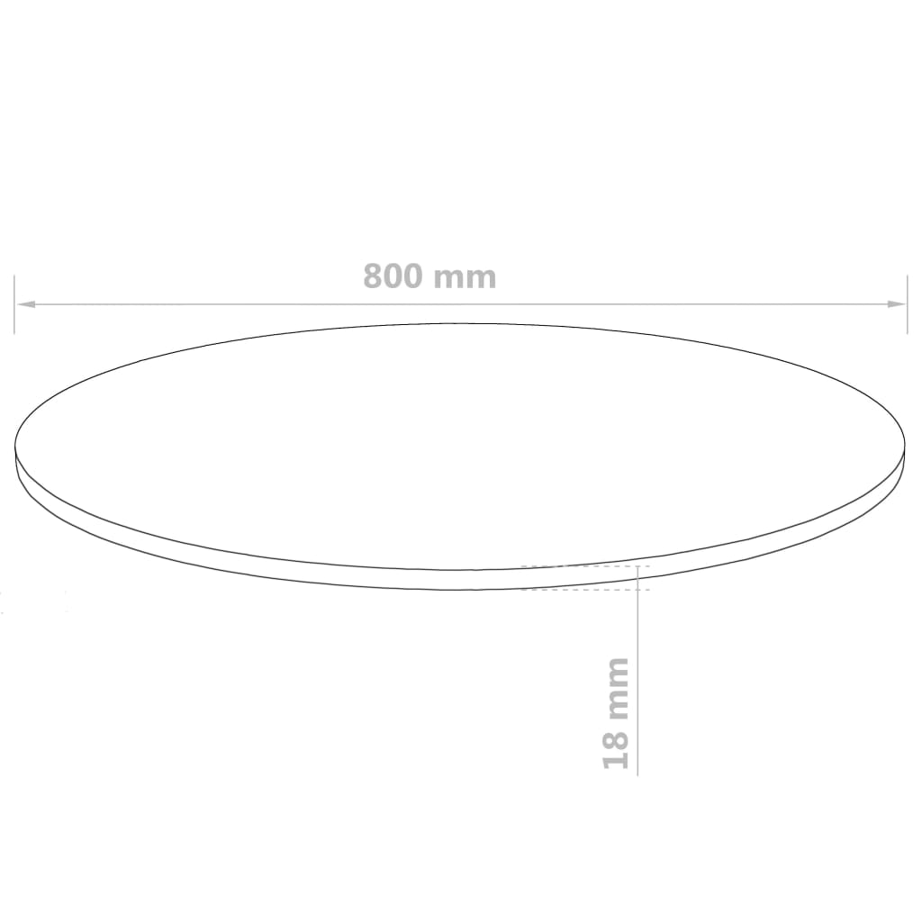 Tafelblad rond MDF 500x18 mm