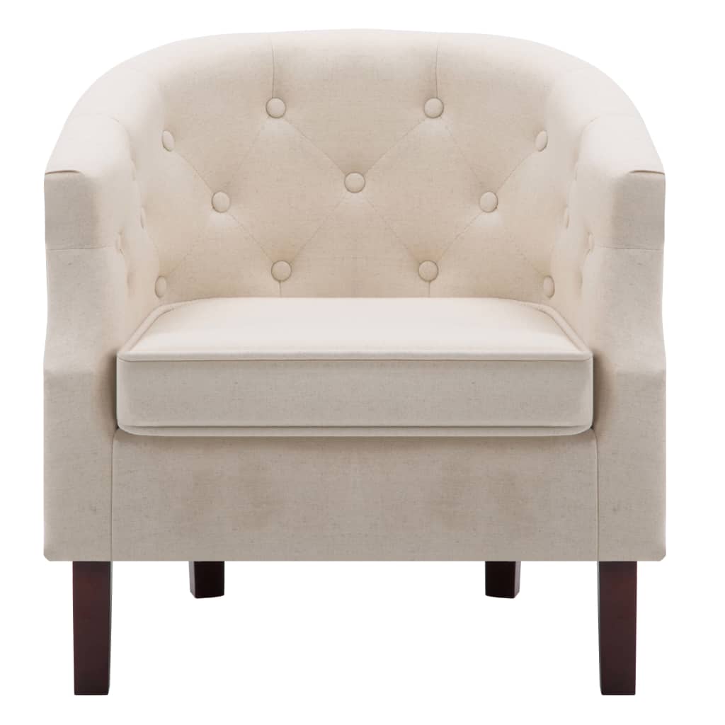 Fauteuil tissu beige