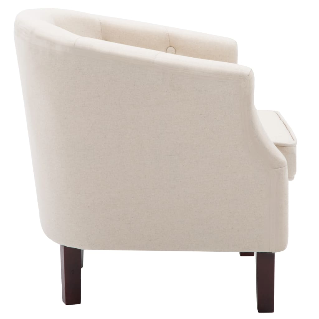 Fauteuil tissu beige