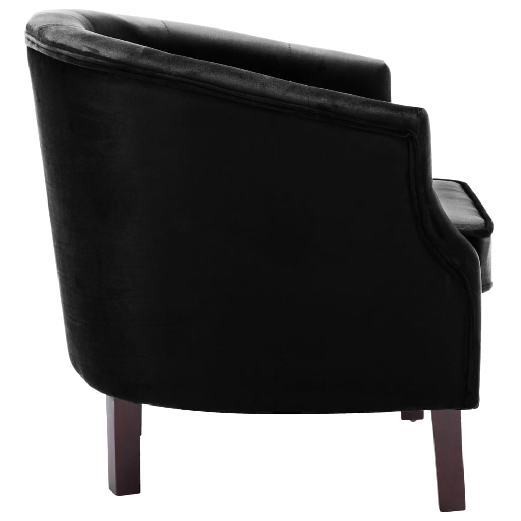 Fauteuil en velours noir