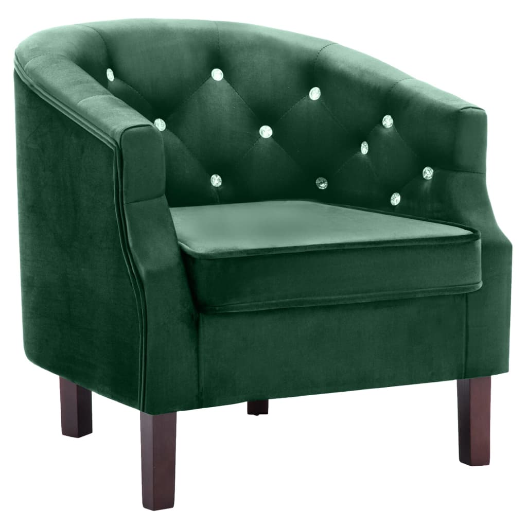 Fauteuil fluweel zwart