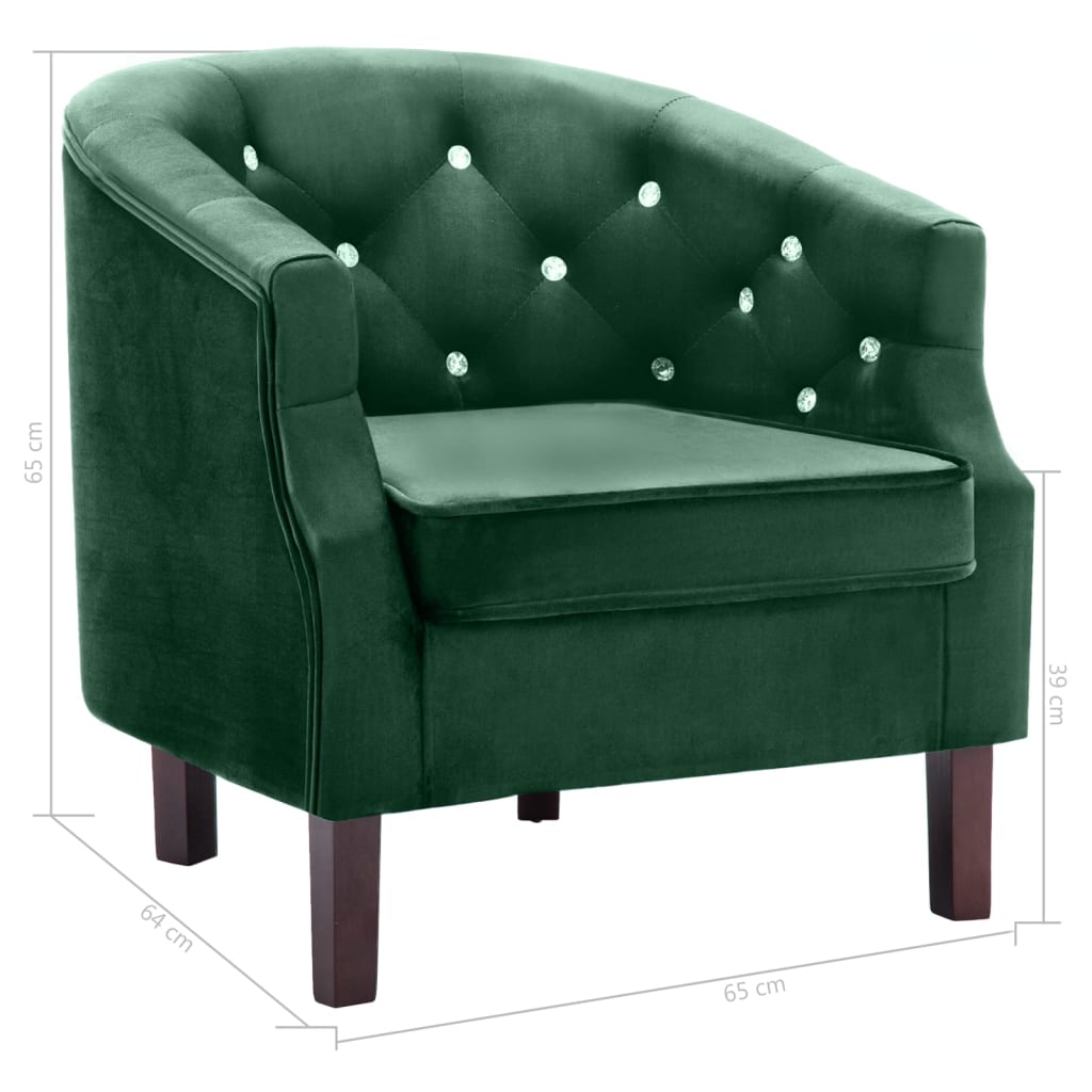 Fauteuil en velours noir