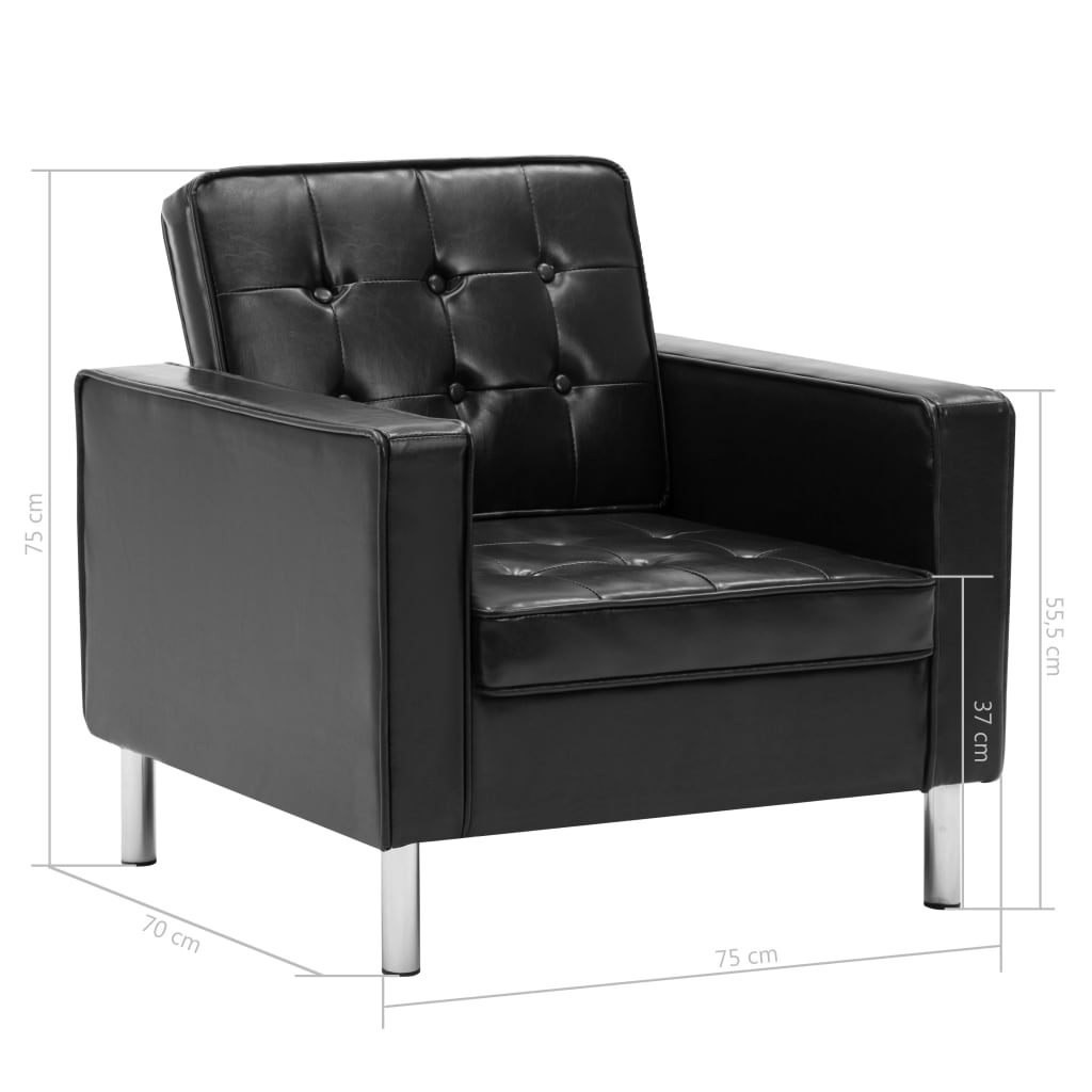 Fauteuil en simili cuir