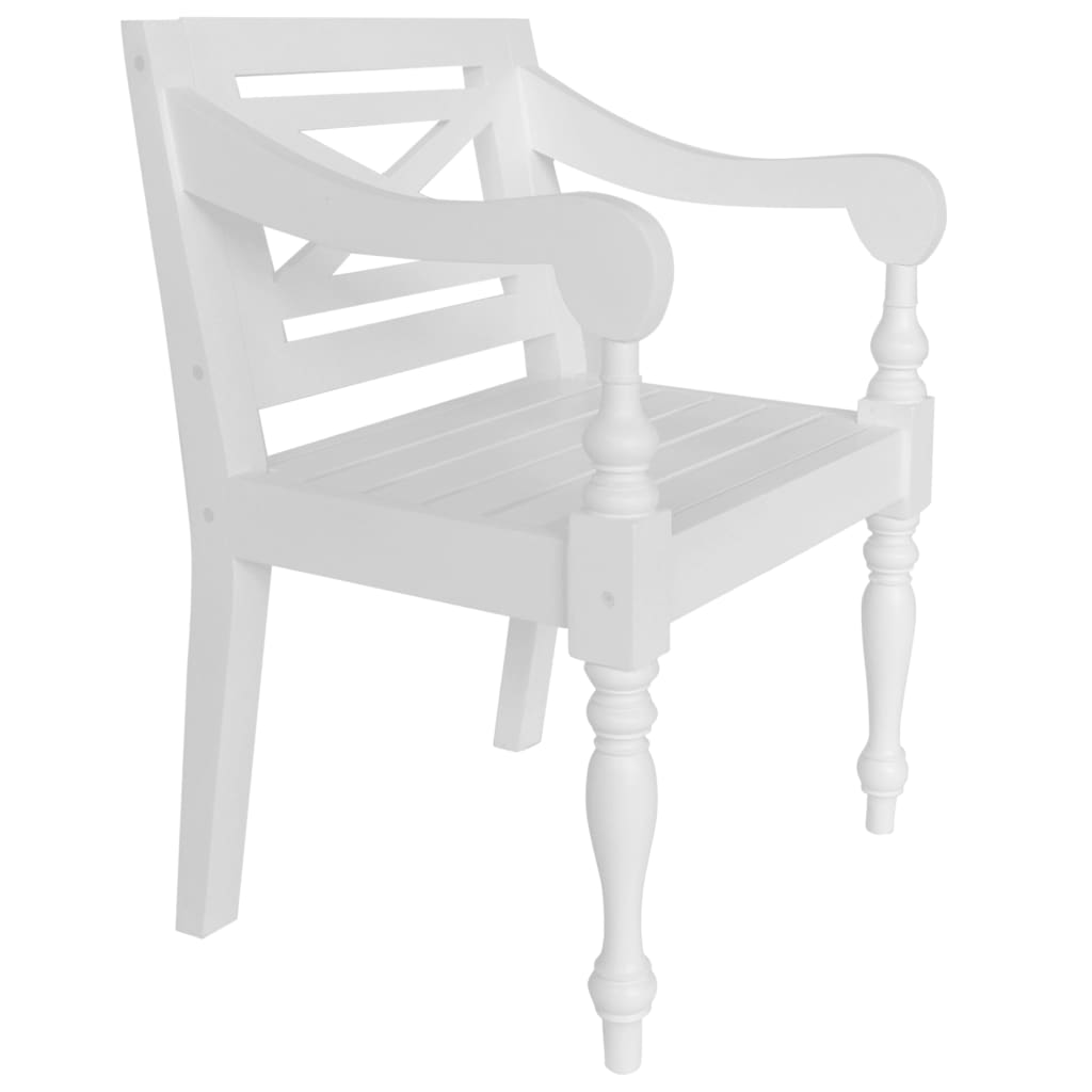 Chaises Batavia 2 pcs en acajou massif