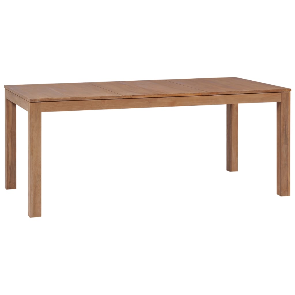 Eettafel 180x90x76 cm teakhout met natuurlijke afwerking