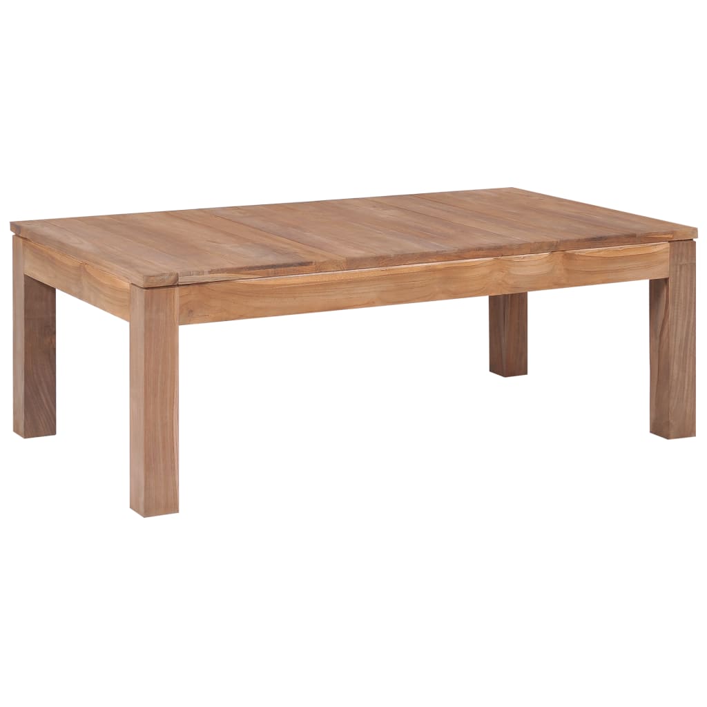 Table basse 60x60x40 cm en bois de teck finition naturelle