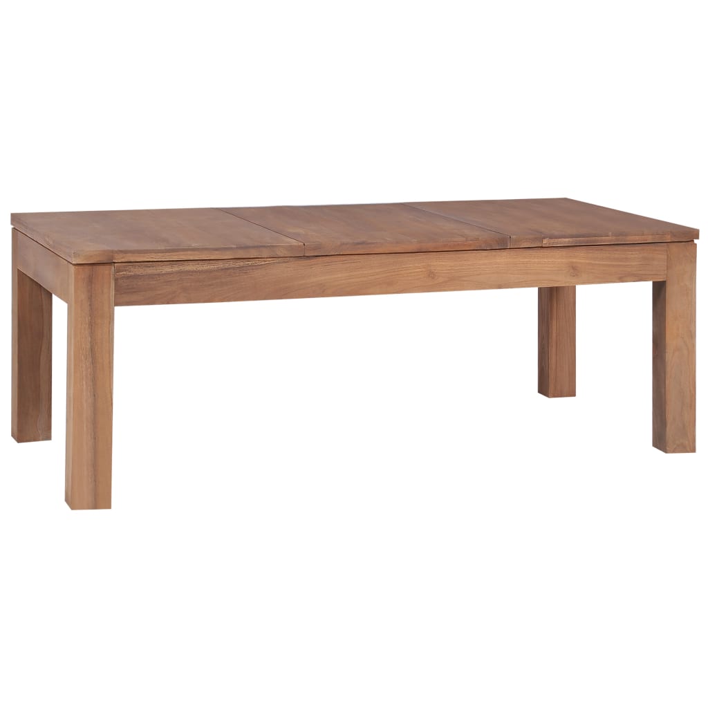 Table basse 60x60x40 cm en bois de teck finition naturelle