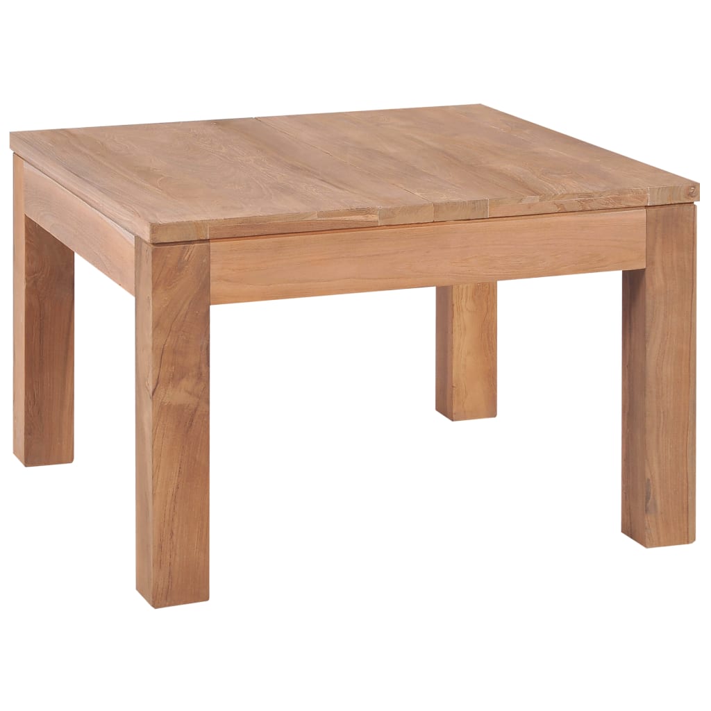 Table basse 60x60x40 cm en bois de teck finition naturelle