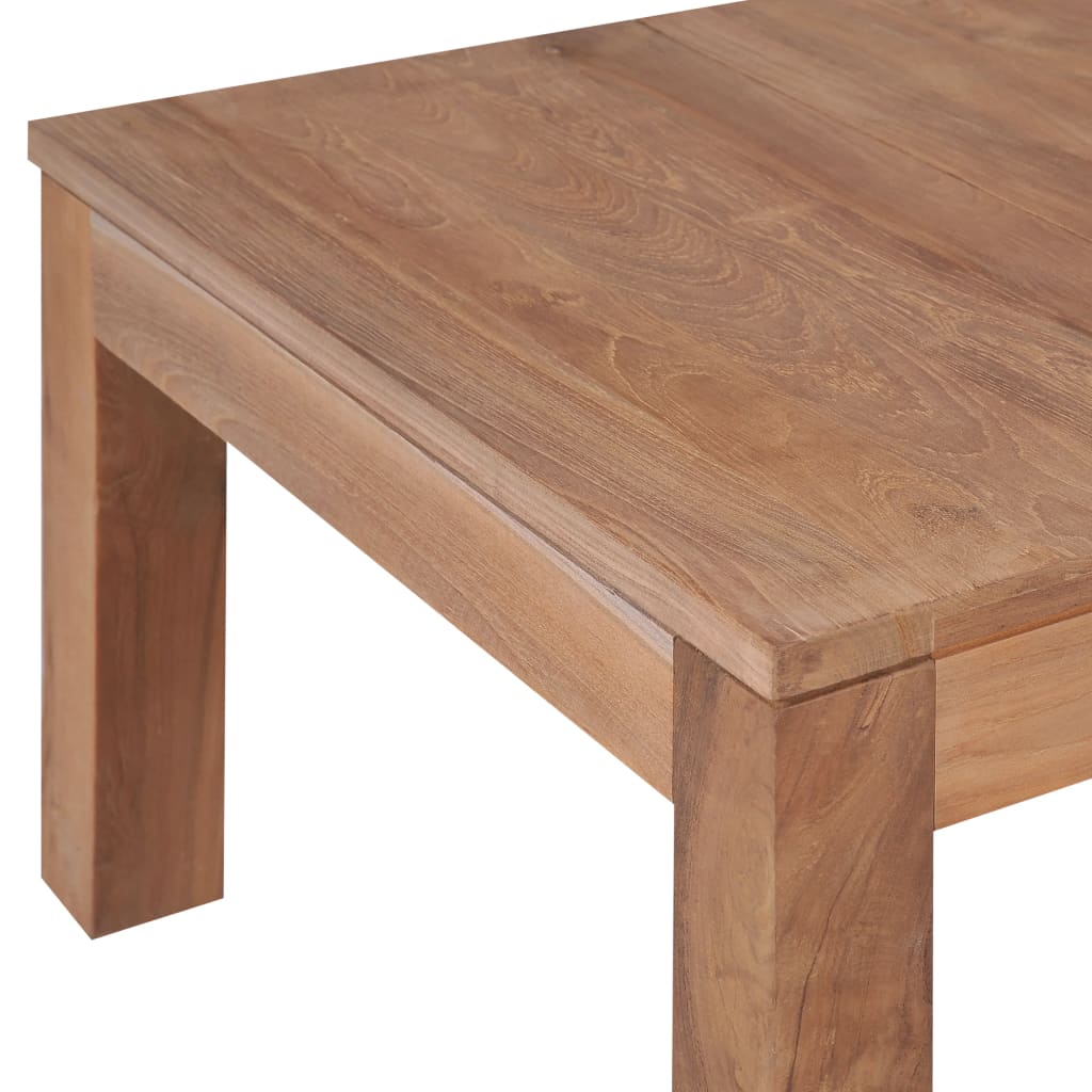 Table basse 60x60x40 cm en bois de teck finition naturelle