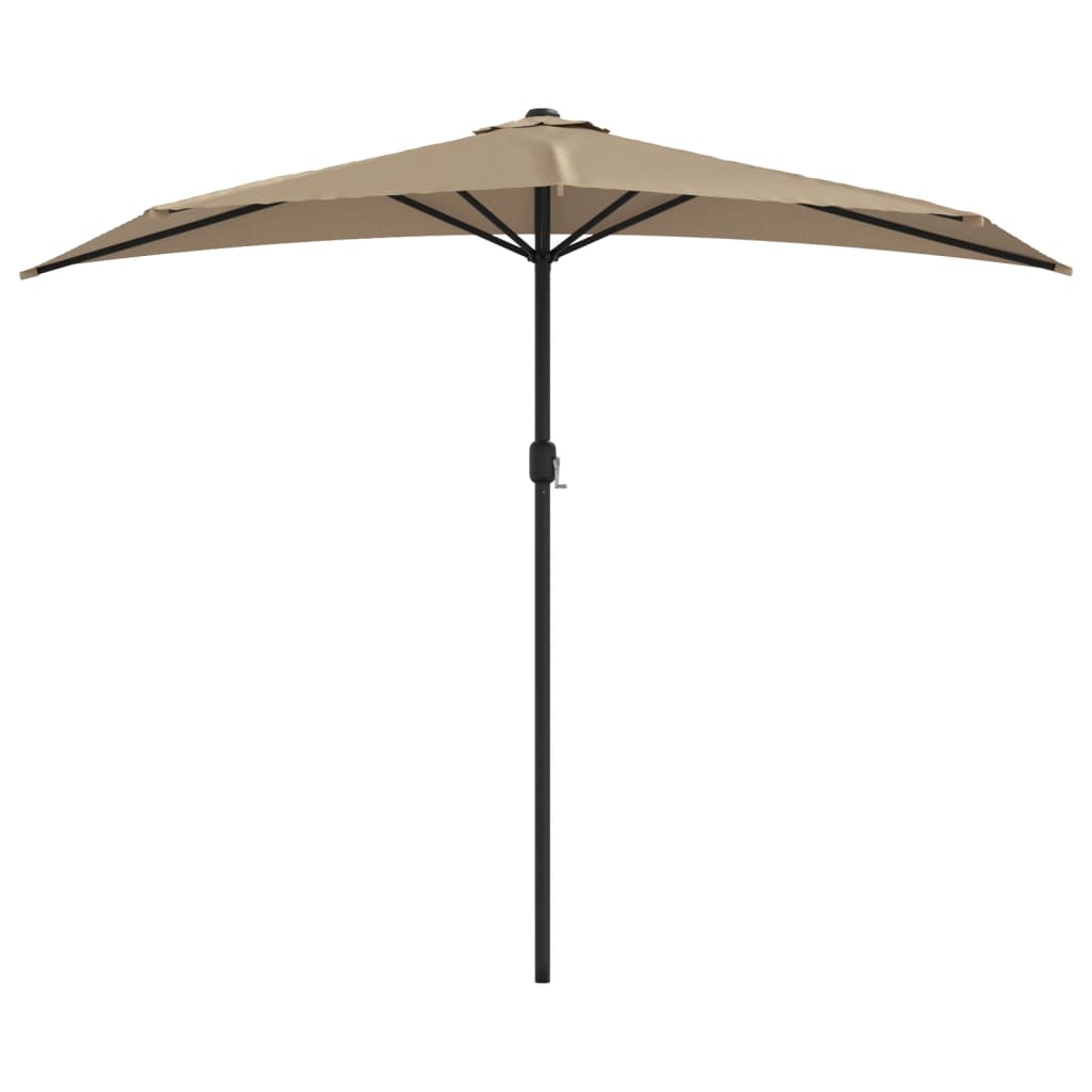 Balkonparasol half met aluminium paal 270x144 cm