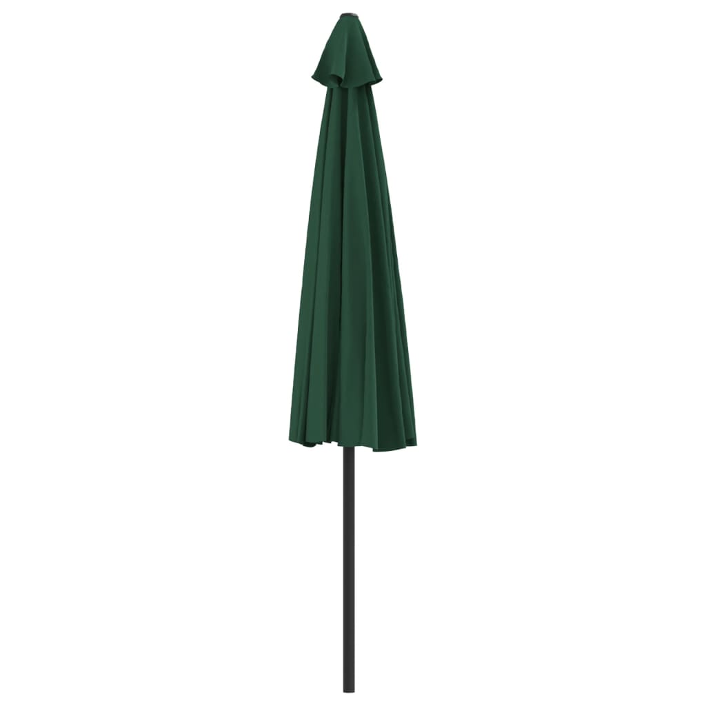 Balkonparasol half met aluminium paal 270x144x222 cm terracotta