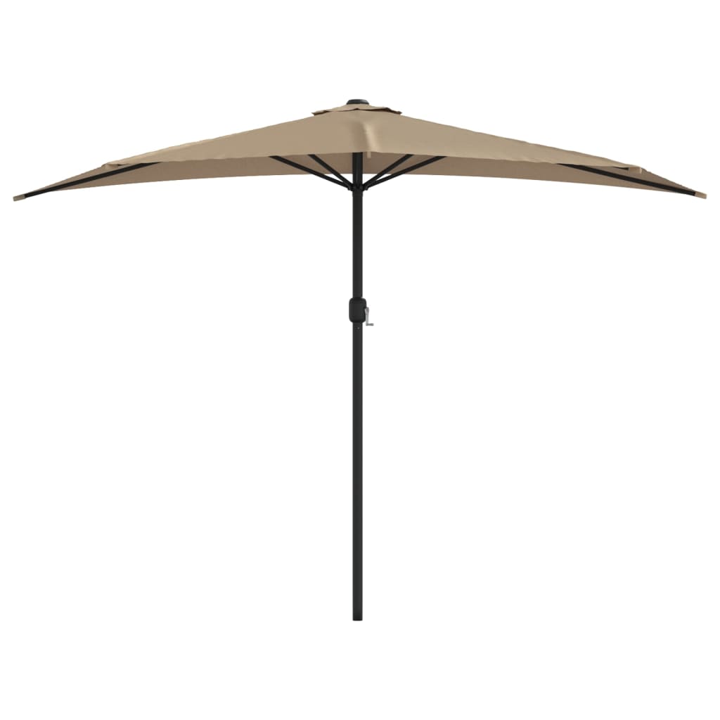 Balkonparasol half met aluminium paal 270x144 cm