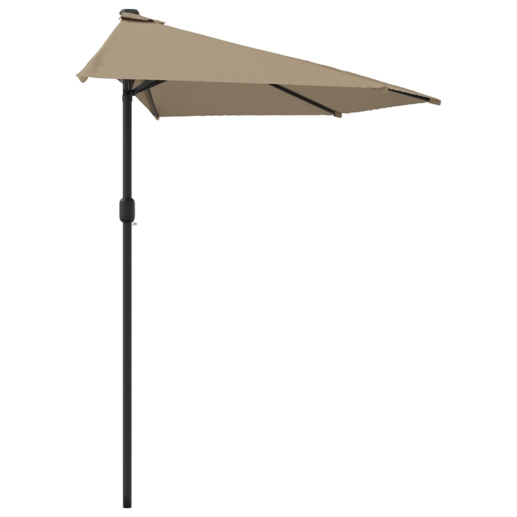 Balkonparasol half met aluminium paal 270x144 cm