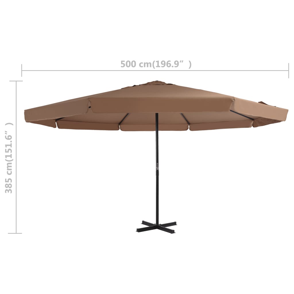 Parasol Samos 500 cm aluminium groen