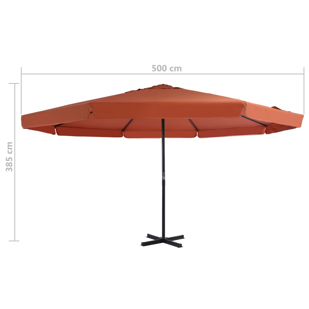 Parasol Samos 500 cm aluminium groen