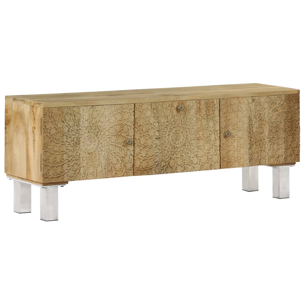 Tv-meubel 118x30x45 cm massief mangohout