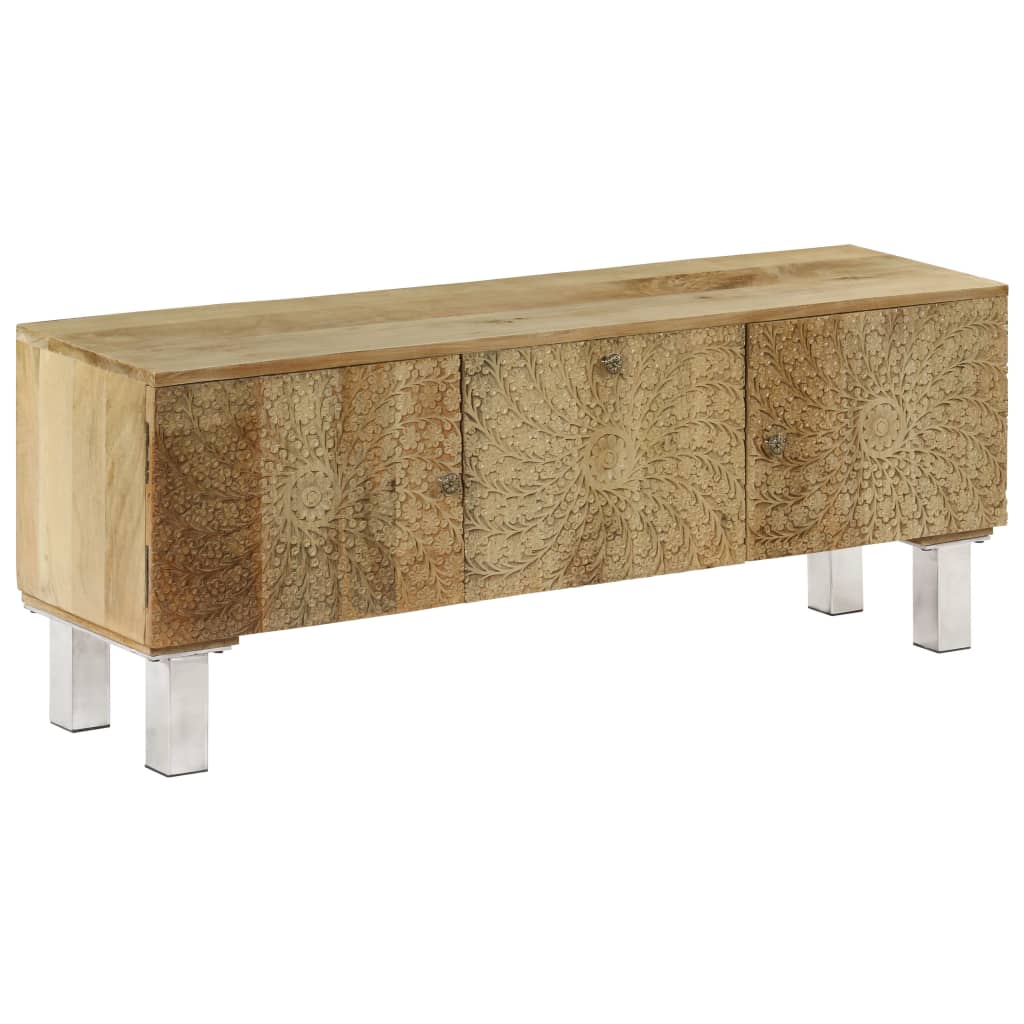 Tv-meubel 118x30x45 cm massief mangohout