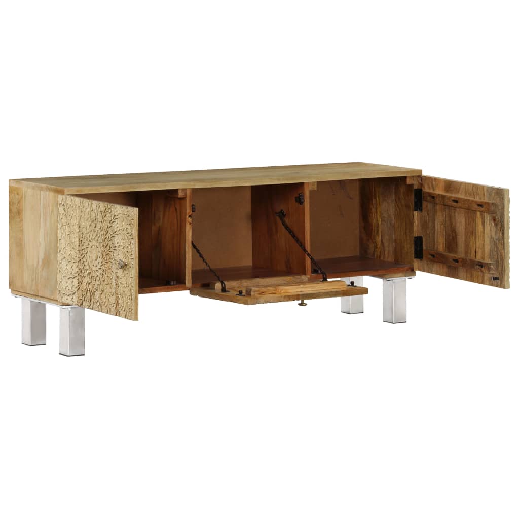 Tv-meubel 118x30x45 cm massief mangohout