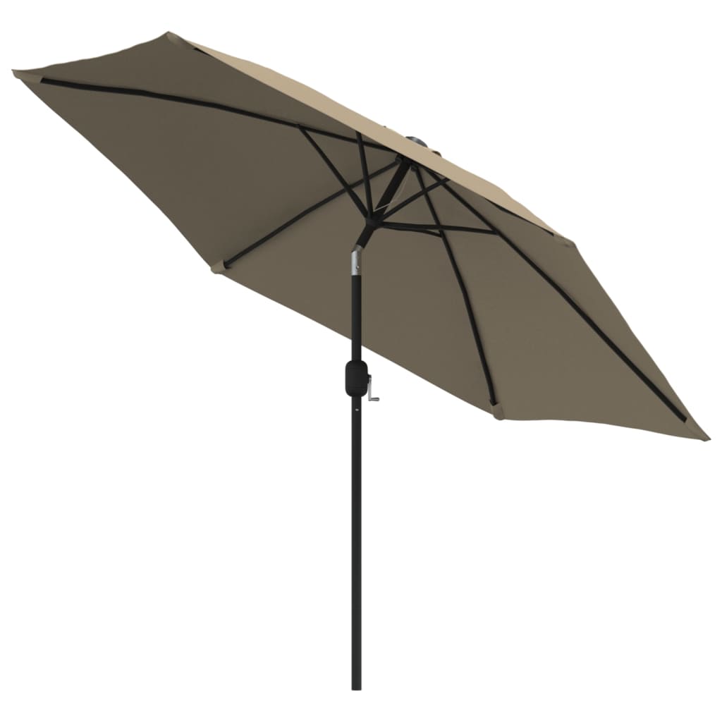 Parasol met stalen paal 3 m zandwit